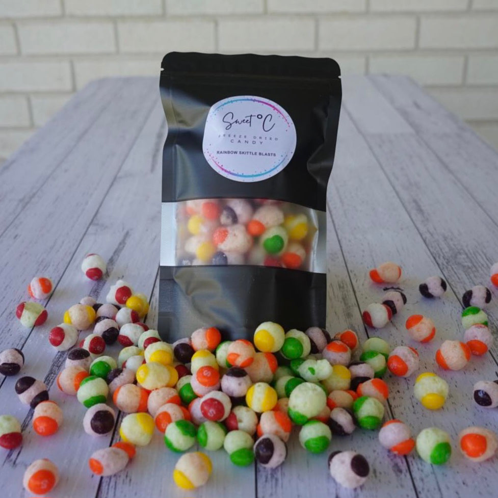 Rainbow Skittle Blasts | Freeze Dried Skittles – Sweet Celsius Candy